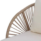 Christopher Knight Home Rheba Outdoor Acacia Wood Curved Tub Club Chair with Rope Accents