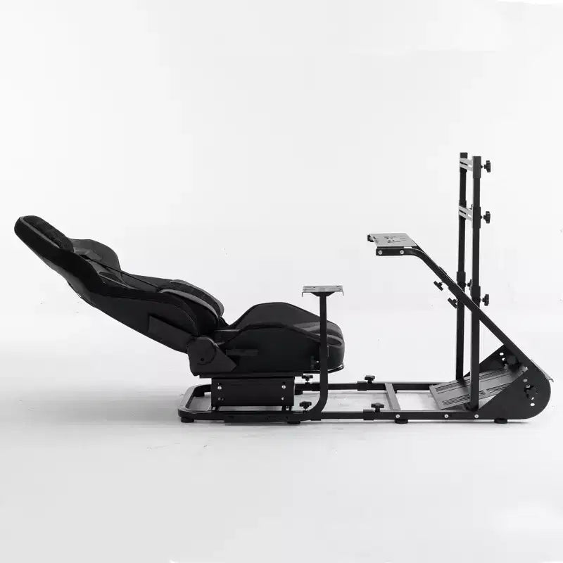 JVNOXK Cabina di Pilotaggio con Volante da Corsa Stabilizzato Potenziato, Simulatore di Guida Regolabile (Esclude Freno a Mano, Pedali e Display)