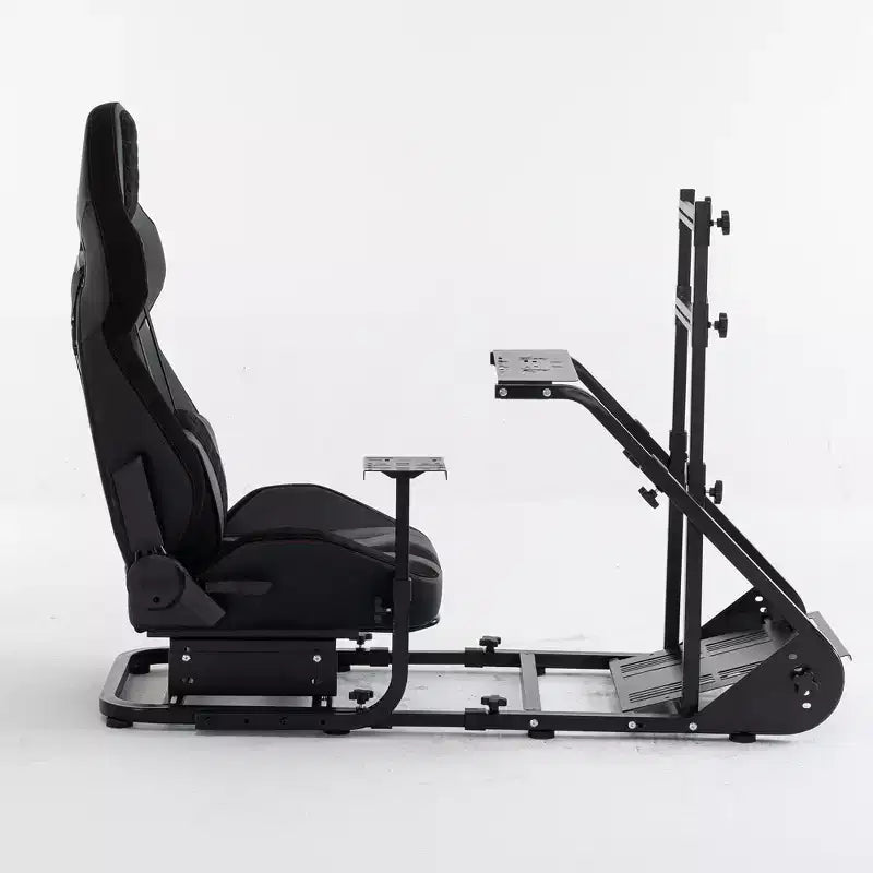 JVNOXK Cabina di Pilotaggio con Volante da Corsa Stabilizzato Potenziato, Simulatore di Guida Regolabile (Esclude Freno a Mano, Pedali e Display)