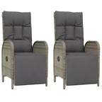 vidaXL Outdoor Reclining Chairs with Cushions