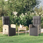 vidaXL Outdoor Reclining Chairs with Cushions