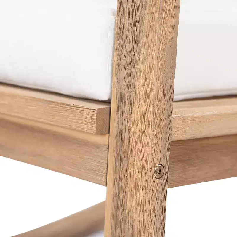 Christopher Knight Home Stphanie Sedia a dondolo moderna nordica da patio in legno di acacia con cuscini