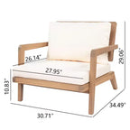 Christopher Knight Home Tiziana Patio Modern Nordic Acacia Wood Chair with Cushions (Set of 2)