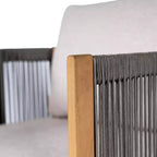 Christopher Knight Home Zorana Sedia Girevole Moderna da Esterno in Legno di Acacia e Corda