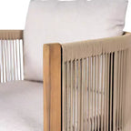Christopher Knight Home Zorana Sedia Girevole Moderna da Esterno in Legno di Acacia e Corda