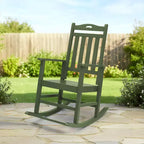 Karl Home | Solid Wood Patio Rocking Chair with Footrest