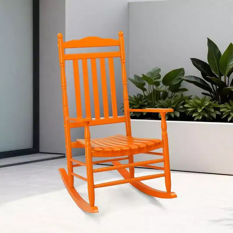 Karl Home | Sedia a dondolo classica in legno massello da patio