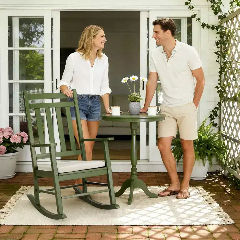 Karl Home | Solid Wood Patio Rocking Chair