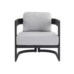 ModernLuxe Outdoor Aluminum Club Chair with Premium Cushions, Rust-Resistant Patio Lounge Chair, Gray