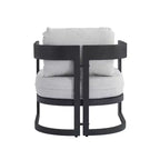ModernLuxe Outdoor Aluminum Club Chair with Premium Cushions, Rust-Resistant Patio Lounge Chair, Gray