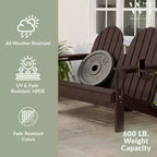 WestinTrends Panca da Giardino Pieghevole Adirondack da Esterni St. Augustine 49 in HDPE