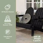 WestinTrends Panca da Giardino Pieghevole Adirondack da Esterni St. Augustine 49 in HDPE