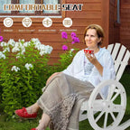 Karl Home | 23.5-Inch Adirondack Wagon-inspired Wooden Outdoor Rocking Chair