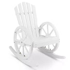 Karl Home | 23.5-Inch Adirondack Wagon-inspired Wooden Outdoor Rocking Chair
