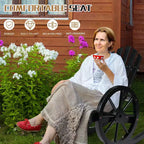 Karl Home | 23.5-Inch Adirondack Wagon-inspired Wooden Outdoor Rocking Chair