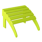 WestinTrends Highland Set da 4 Pezzi con Sedie Adirondack da Esterno in HDPE con Ottomane e Porta Bicchieri, Lime