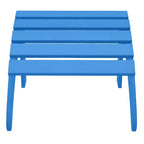 WestinTrends Highland Set da 4 Pezzi con Sedie Adirondack da Esterno in HDPE con Pouf e Portabicchieri, Blu Pacifico