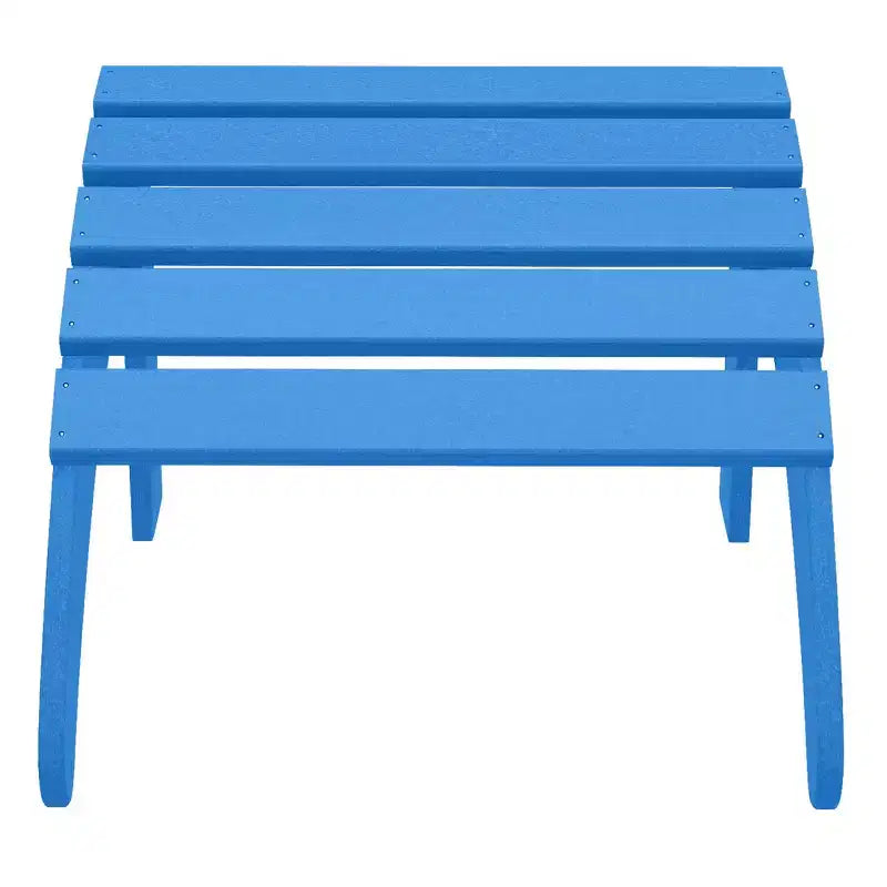 WestinTrends Highland Set da 4 Pezzi con Sedie Adirondack da Esterno in HDPE con Pouf e Portabicchieri, Blu Pacifico