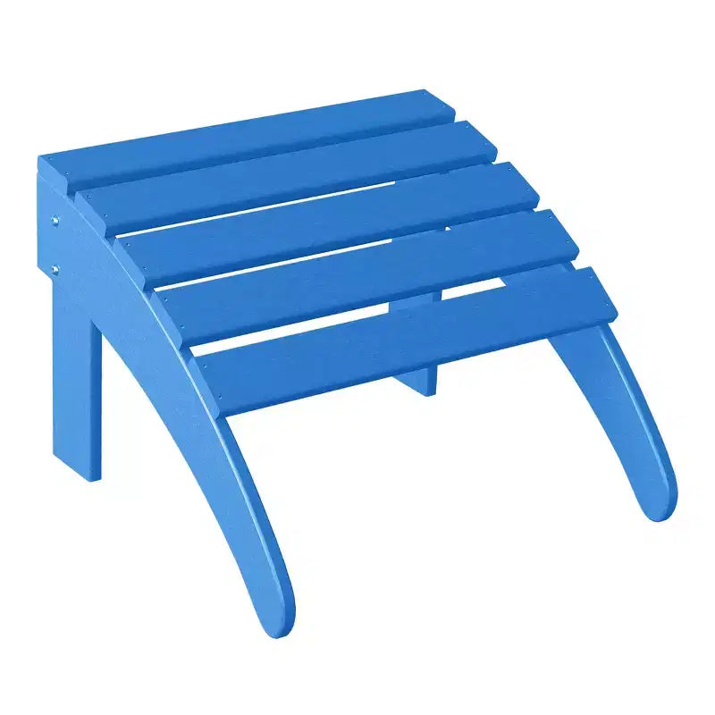 WestinTrends Highland Set da 4 Pezzi con Sedie Adirondack da Esterno in HDPE con Pouf e Portabicchieri, Blu Pacifico