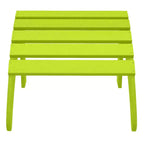 WestinTrends Highland 5-Piece Adirondack Chair with Folding Ottoman and Table Set, Lime