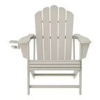 WestinTrends Highland Set Sedia Adirondack a 5 Pezzi con Pouf Pieghevole e Tavolo, Sabbia