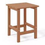 WestinTrends Highland 3-Piece Outdoor Patio HDPE Adirondack Chair With Cup Holder and Table Set, Teak