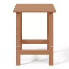 WestinTrends Highland 3-Piece Outdoor Patio HDPE Adirondack Chair With Cup Holder and Table Set, Teak