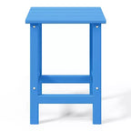 WestinTrends Highland Set di 3 Poltrone da Giardino Adirondack in HDPE da Esterno con Portabicchiere e Tavolino, Blu Pacifico