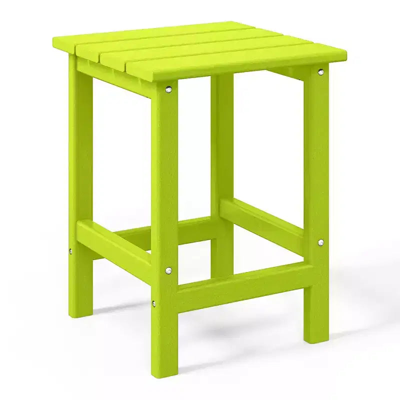 WestinTrends Highland Set da 3 Pezzi da Esterno Patio in HDPE, Sedia Adirondack con Portabicchieri e Tavolino, Lime