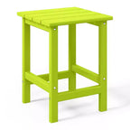WestinTrends Highland Set da 3 Pezzi da Esterno Patio in HDPE, Sedia Adirondack con Portabicchieri e Tavolino, Lime