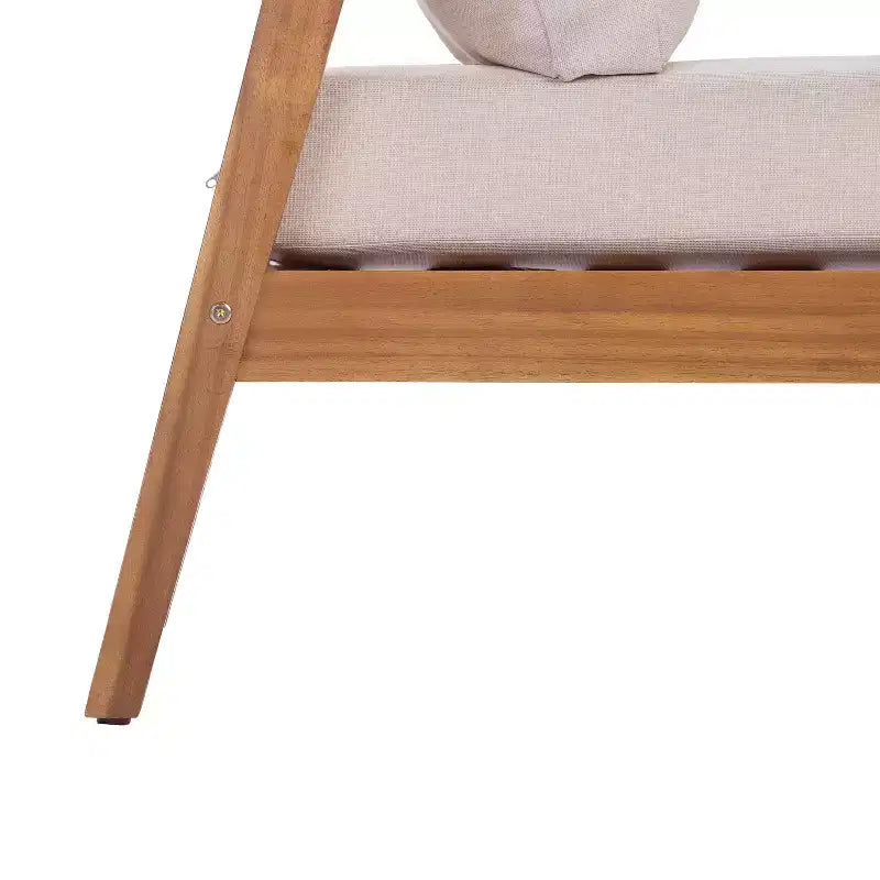 Christopher Knight Home Kittisak, sedie a sdraio imbottite in legno di acacia stile rustico con cuscino (set da 2)