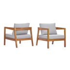 Christopher Knight Home Kittisak, sedie a sdraio imbottite in legno di acacia stile rustico con cuscino (set da 2)