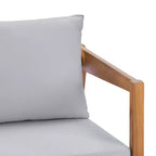 Christopher Knight Home Kittisak, sedie a sdraio imbottite in legno di acacia stile rustico con cuscino (set da 2)