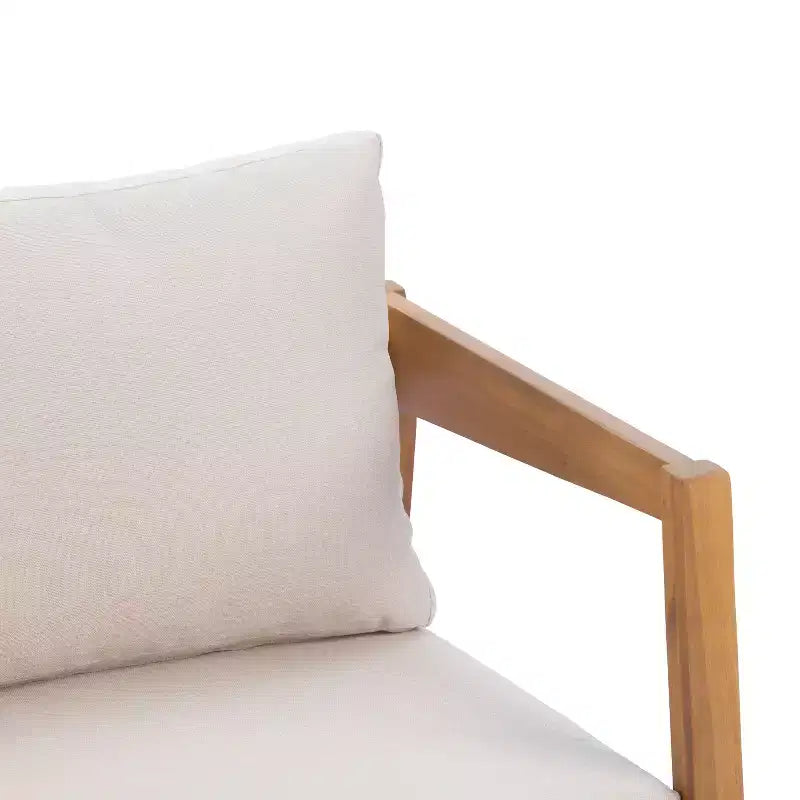 Christopher Knight Home Kittisak, sedie a sdraio imbottite in legno di acacia stile rustico con cuscino (set da 2)
