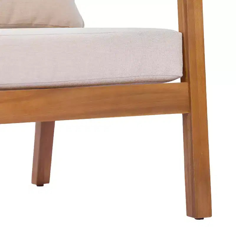 Christopher Knight Home Kittisak, sedie a sdraio imbottite in legno di acacia stile rustico con cuscino (set da 2)