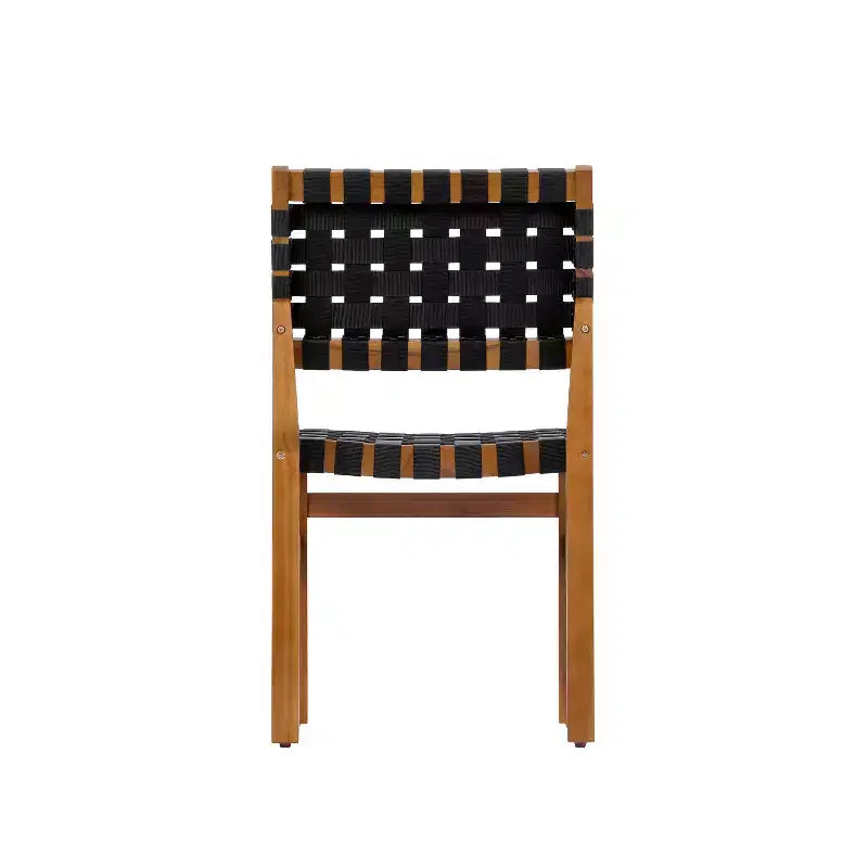 Christopher Knight Home Prasert Sedie da Giardino Laterali Moderne in Legno di Acacia con Corda Intrecciata in PE (Set di 2)