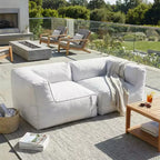 Christopher Knight Home Graziella Divano angolare moderno da giardino con pouf in olefin (set di 2)