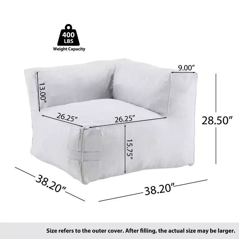 Christopher Knight Home Graziella Divano angolare moderno da giardino con pouf in olefin (set di 2)