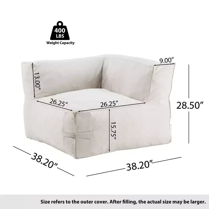 Christopher Knight Home Graziella Divano angolare moderno da giardino con pouf in olefin (set di 2)