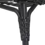 Whisen Outdoor Arc Back Hanging Egg Chair, sedia a dondolo in rattan PE da patio con cuscino - Nero e Grigio