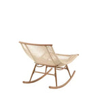 ModernLuxe Outdoor Rocking Chair, Weather-Resistant PE Rattan Patio Rocker with Sturdy Metal Frame, Ergonomic Curved Lounge Chair, Beige