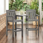 GDFStudio Laura Tall Adirondack Outdoor Bar Stools with Tray (Set of 2)