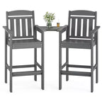 GDFStudio Laura Tall Adirondack Outdoor Bar Stools with Tray (Set of 2)