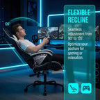 Gaming Chair with Footrest, Ergonomic Computer Chair with Headrest & Lumbar Support, Breathable Height Adjustable Game Chair for Home&Office