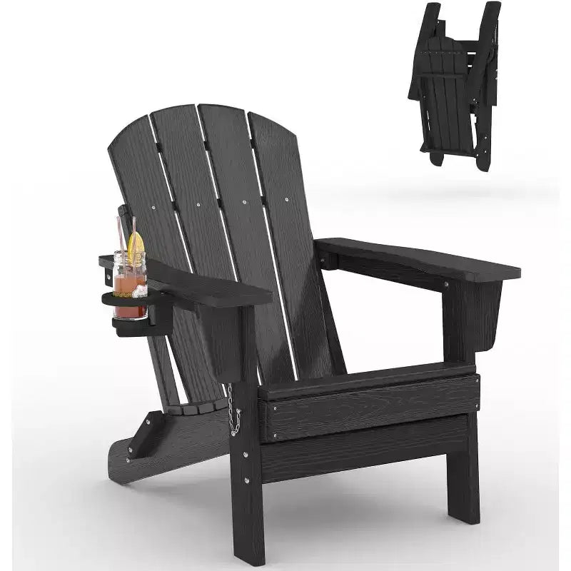 Folding Adirondack Chairs Patio Chairs Set Outdoor Adirondack Chair Weather Resistant Chair for Patio,Outside,Deck,Campfire Chairs