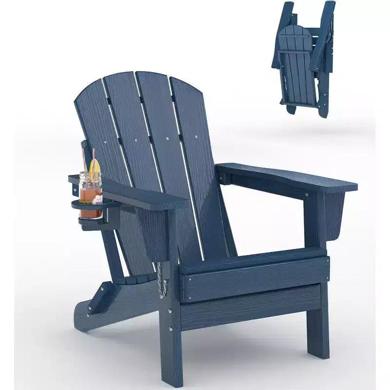 Set di Sedie Pieghevoli Adirondack da Esterno, Sedie Adirondack Resistenti alle Intemperie per Patio, Esterno, Terrazzo, Sedie da Falò