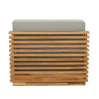 Christopher Knight Home Preston poltrona lounge oversize moderna costiera da esterno in legno di acacia con cuscini