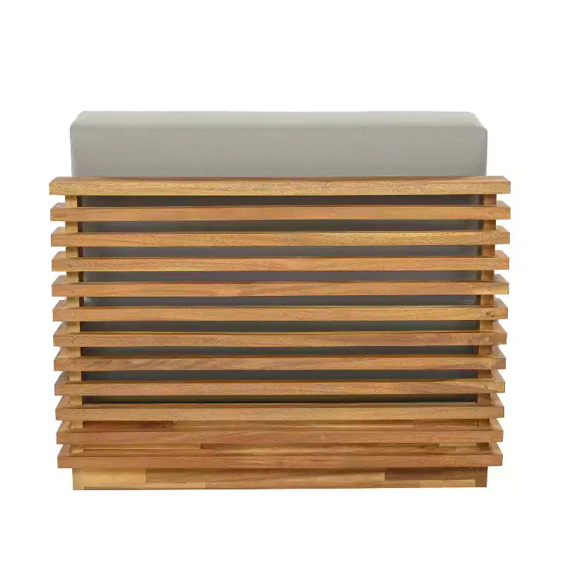 Christopher Knight Home Preston poltrona lounge oversize moderna costiera da esterno in legno di acacia con cuscini