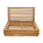 Christopher Knight Home Preston poltrona lounge oversize moderna costiera da esterno in legno di acacia con cuscini
