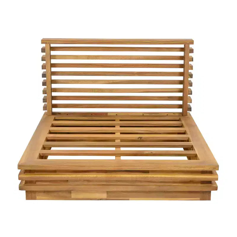 Christopher Knight Home Preston poltrona lounge oversize moderna costiera da esterno in legno di acacia con cuscini